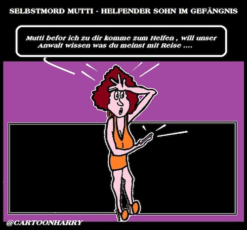 Cartoon: Selbstmord (medium) by cartoonharry tagged selbstmord,cartoonharry