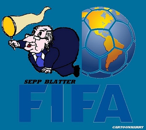 Cartoon: Sepp Blatter (medium) by cartoonharry tagged sepp,blatter,corruption,fifa,search,caricacature,cartoon,cartoonist,cartoonharry,dutch,toonpool