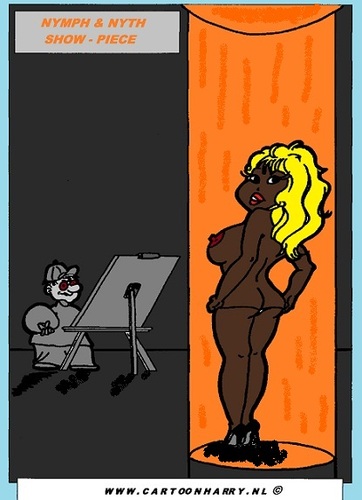 Cartoon: Showpiece (medium) by cartoonharry tagged nymphs,nyths,dark,cartoon,nude,cartoonist,cartoonharry,dutch,toonpool