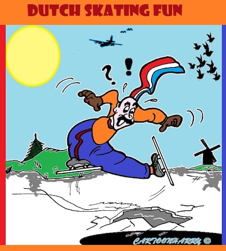 Cartoon: Skaters Fun (medium) by cartoonharry tagged holland,cartoonharry,fun,skating,skaters