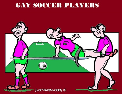 Cartoon: Soccer (medium) by cartoonharry tagged soccer,players,cabinet,homo,cartoon,cartoonist,cartoonharry,dutch,toonpool