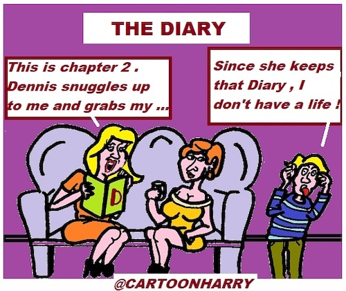 Cartoon: The Diary (medium) by cartoonharry tagged cartoonharry