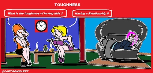 Cartoon: Toughness (medium) by cartoonharry tagged toughness,man,women