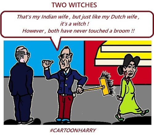 Cartoon: Two Witches (medium) by cartoonharry tagged witch,cartoonharry