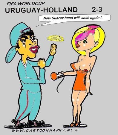 Cartoon: Uruguay2 Holland3 (medium) by cartoonharry tagged holland,soccer,cartoonharry,dreamy,dutch