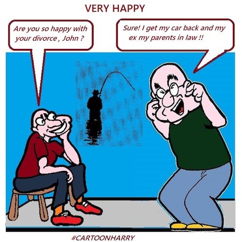 Cartoon: Very Happy (medium) by cartoonharry tagged happy,cartoonharry
