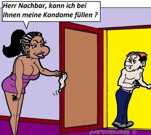 Cartoon: Voll Machen (medium) by cartoonharry tagged voll,kondome,bitte,nachbar,kartoon,toon,toons,cartoon,cartoonist,cartoonharry,dutch,toonpool