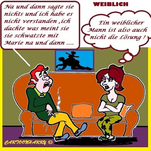 Cartoon: Weiblich (medium) by cartoonharry tagged weiblich
