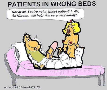 Cartoon: Wrong Hospital Beds (medium) by cartoonharry tagged hospital,naked,nurse