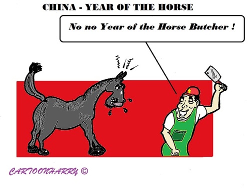 Cartoon: Year of the Horse (medium) by cartoonharry tagged china,chinese,horoscope,cartoon,year,2014,horse