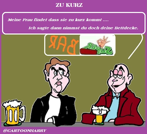 Cartoon: Zu Kurz (medium) by cartoonharry tagged kurz,cartoonharry