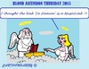 Cartoon: Ascension Day 2015 (small) by cartoonharry tagged holy thursday 2015 ascensionday blond god