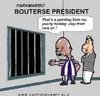 Cartoon: Bouterse President Surinam (small) by cartoonharry tagged bouterse president decembermoorden surinam caricature jail cartoonharry
