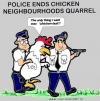 Cartoon: Chicken Problem (small) by cartoonharry tagged chicken,quarrel,silly,problem