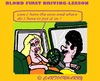 Cartoon: Coin Lesson (small) by cartoonharry tagged drivinglessons,blond,coin