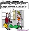 Cartoon: Excuses NSA (small) by cartoonharry tagged nsa,excuses