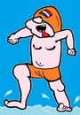 Cartoon: Expression (small) by cartoonharry tagged expression,swim,winter