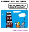 Cartoon: Flex Bank (small) by cartoonharry tagged draghi,europe,banks,flexible