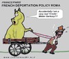 Cartoon: French Deportation (small) by cartoonharry tagged horse,deportation,france,gipsy,cartoonharry