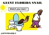 Cartoon: Giant Florida Snail (small) by cartoonharry tagged usa,snail,florida,giant,sun,watchit,lookback,toilet,cartoons,cartoonists,cartoonharry,dutch,toonpool