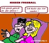Cartoon: Kissen Fussball (small) by cartoonharry tagged sport,fussball,kissen,bett,cartoonharry