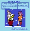 Cartoon: LiveLink (small) by cartoonharry tagged internet,googlefi,windows,apple,facebook,facetime,app,whatsapp,skype,hangouts