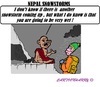 Cartoon: Nepal Snowstorms (small) by cartoonharry tagged nepal,snowstorms,disaster,nature