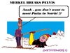 Cartoon: Obama (small) by cartoonharry tagged obama,merkel,ski,fall,breaking