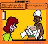 Cartoon: Office Fishbowl (small) by cartoonharry tagged office,fishbowl,wife,girl