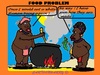 Cartoon: OneEye Problems (small) by cartoonharry tagged oneeye,bush,food,problem,white,human