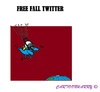 Cartoon: Twitter (small) by cartoonharry tagged economic,fall,twitter
