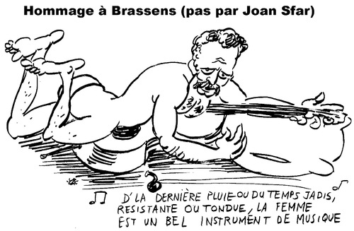 Cartoon: George Brassens (medium) by Zombi tagged georges,brassens,singer,french