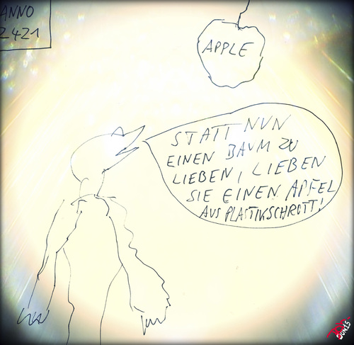Cartoon: Apfel (medium) by Vanessa tagged apple,apfel,pc,computer,technik,kommerz,wirtschaft,handel