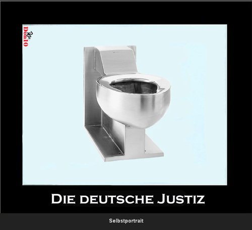 Cartoon: Die deutsche Justiz (medium) by Vanessa tagged germany,deutschland,justiz,richter,toilet