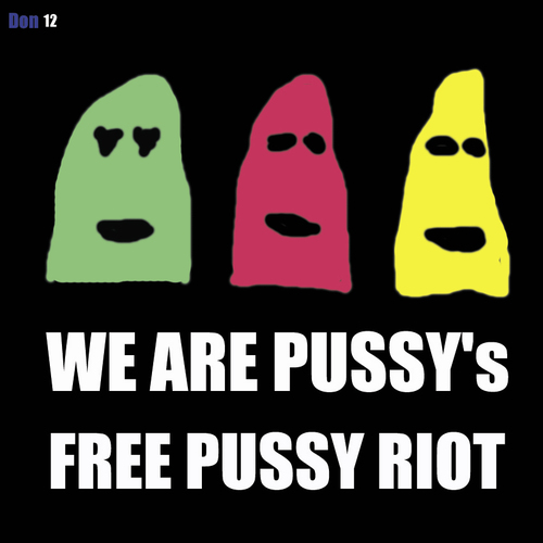 Cartoon: WE ARE PUSSYs (medium) by Vanessa tagged pussyriot,protest,prison,punk,rebellion,kirche,church,haft