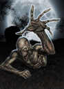 Cartoon: Zombie (small) by MrHorror tagged zombie,grave,graveyard