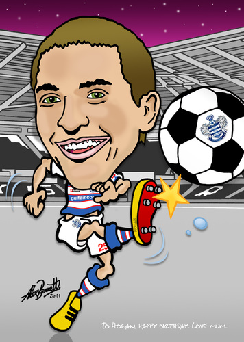 Cartoon: Hogan Ephraim of QPR (medium) by roundheadillustration tagged football,soccer