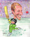 Cartoon: cricket (small) by hualpen tagged cricket