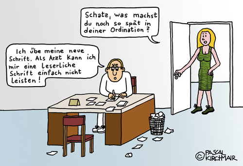 Cartoon: Ärzte (medium) by Pascal Kirchmair tagged arzt,doktor,caricature,karikatur,cartoon,medizin