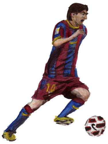 Cartoon: Lionel Messi (medium) by Pascal Kirchmair tagged lionel,messi,barcelona,fc,football,footballer,fußballer,soccer,player,joueur,de,foot