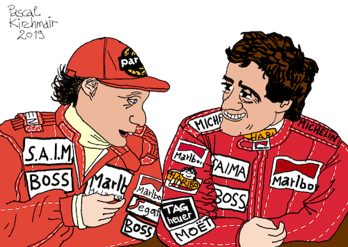 Niki Lauda and Alain Prost