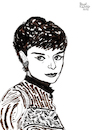 Cartoon: Audrey Hepburn (small) by Pascal Kirchmair tagged audrey,hepburn,illustration,drawing,zeichnung,pascal,kirchmair,cartoon,caricature,karikatur,ilustracion,dibujo,desenho,black,and,white,schwarz,weiß,sepia,ink,disegno,ilustracao,illustrazione,illustratie,dessin,de,presse,du,jour,art,of,the,day,tekening,teckning,cartum,vineta,comica,vignetta,caricatura,portrait,retrato,ritratto,portret,kunst,porträt,actress,hollywood,legend,frühstück,bei,breakfast,at,tiffanys,tiffany,actriz,actrice,attrice,atriz