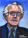 Cartoon: Bernie Sanders (small) by Pascal Kirchmair tagged bernie,sanders,karikatur,caricature,portrait,radical,idea,cartoon,feel,the,bern,usa,elections,primaries,caucus,watercolour,aquarell,democrats,politiker