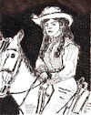 Cowgirl (small) Cartoon: Cowgirl (small) by Pascal Kirchmair tagged cowgirl,wrangler,vaquera,actors,studio,lee,strasberg,james,dean,east,of,eden,indiana,manhattan,new,york,upper,side,academy,awards,oscar,oscars,author,autor,autore,auteur,filmmaker,artist,art,hollywood,illustration,drawing,zeichnung,pascal,kirchmair,cartoon,caricature,karikatur,ilustracion,dibujo,desenho,ink,disegno,ilustracao,illustrazione,illustratie,dessin,de,presse,du,jour,the,day,tekening,teckning,cartum,vineta,comica,vignetta,caricatura,portrait,porträt,portret,retrato,ritratto,actor,acting,schauspieler,rebell,rebel,without,cause,clue,giant,arte,kunst,artwork,sexy,sensual,sensuel,waddy,gouache,far,west,wild,wilder,westen,western,horse,pferd,caballo,cavallo,cheval,cavalo,sepia,burnt,sienna,herdswoman,girl,woman,frau,painting,pintura,peinture,malerei,cuadro,quadro,black
