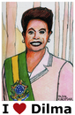 Cartoon: Dilma Rousseff (small) by Pascal Kirchmair tagged dilma rousseff karikatur portrait caricature brazil brasil brasilien präsidentin cartoon vignetta justice amtsenthebung impeachment