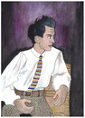 Cartoon: Egon Schiele (small) by Pascal Kirchmair tagged egon,schiele,portrait,zeichnung,cartoon,karikatur,caricature,dessin,dibujo,desenho,disegno,retrato,aquarell,watercolour