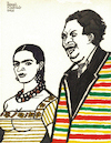 Cartoon: Frida Kahlo und Diego Rivera (small) by Pascal Kirchmair tagged diego,rivera,and,frida,kahlo,mexico,porträt,arte,gouache,aztekin,aztec,coyoacan,illustration,drawing,zeichnung,pascal,kirchmair,political,cartoon,caricature,karikatur,ilustracion,dibujo,desenho,ink,disegno,ilustracao,illustrazione,illustratie,dessin,de,presse,du,jour,art,of,the,day,tekening,teckning,cartum,vineta,comica,vignetta,caricatura,portrait,retrato,ritratto,portret,kunst,künstler,artist,artista,mexiko,painting,peinture,dipinto,pittura,pintura,cuadro,quadro,azteken,aztecs,malerei,artwork