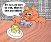 Cartoon: Kill or let live? (small) by Pascal Kirchmair tagged katze katzenfutter maus mouse cat chat souris kill let live
