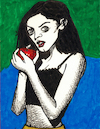 Mädchen mit Apfel