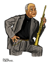 Cartoon: Sidney Bechet (small) by Pascal Kirchmair tagged sidney,bechet,portrait,zeichnung,dessin,karikatur,caricature,jazz,musiker,music,musician,new,orleans,paris